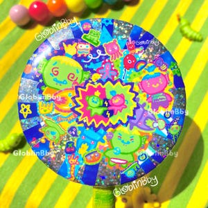 Rainbow Kidcore Pin Button Glitter Large Badge Goblins Bugs Giraffe Star Colorful Kawaii Beetles Pinback Decora