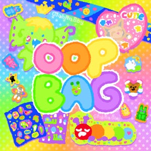 Oops Bag Kawaii Sticker süsser Tier Sticker Wundertüte Kobolde Sticker Flakes Sticker Bogen