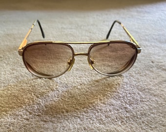 Vintage Marcolin 946 GE*GEP Eye Glasses Aviator gold Frame Italy