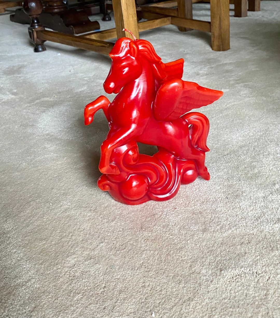 Mobil Oil Pegasus Candle Red Etsy