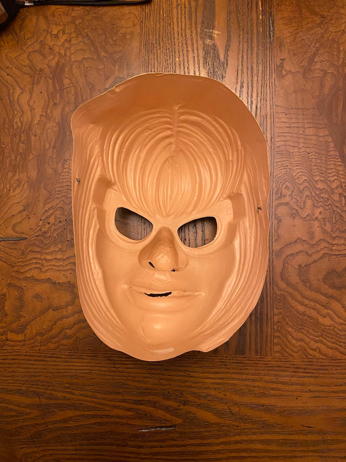 Vintage Halloween Mask Lady With Glasses Blonde Hair Red Lips Etsy