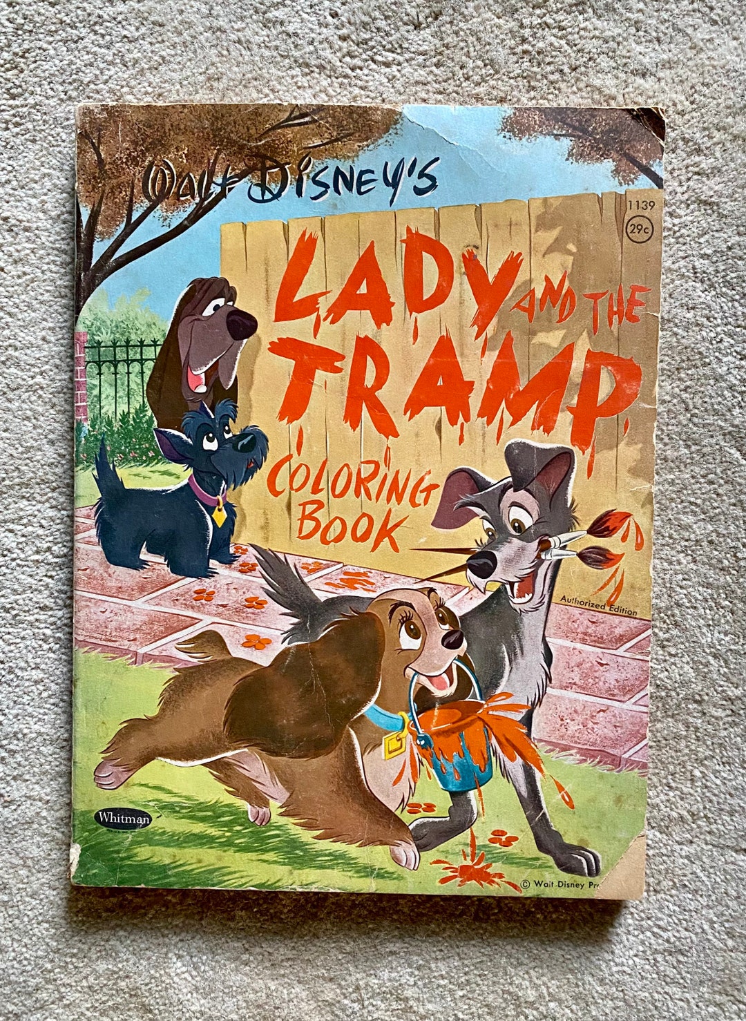 1954 Walt Disney Lady & the Tramp Coloring Book - Etsy