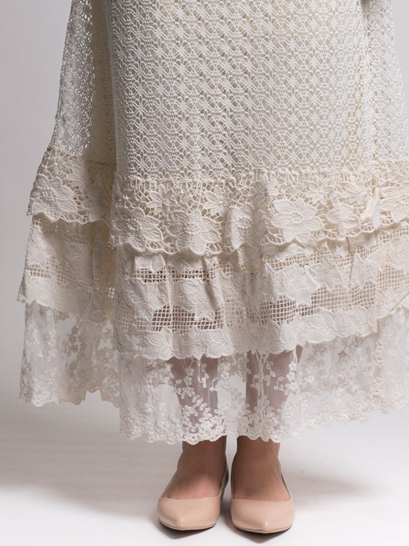 Long Lace Skirt. Vintage Lace Skirt. Cream Lace Skirt. Boho Etsy