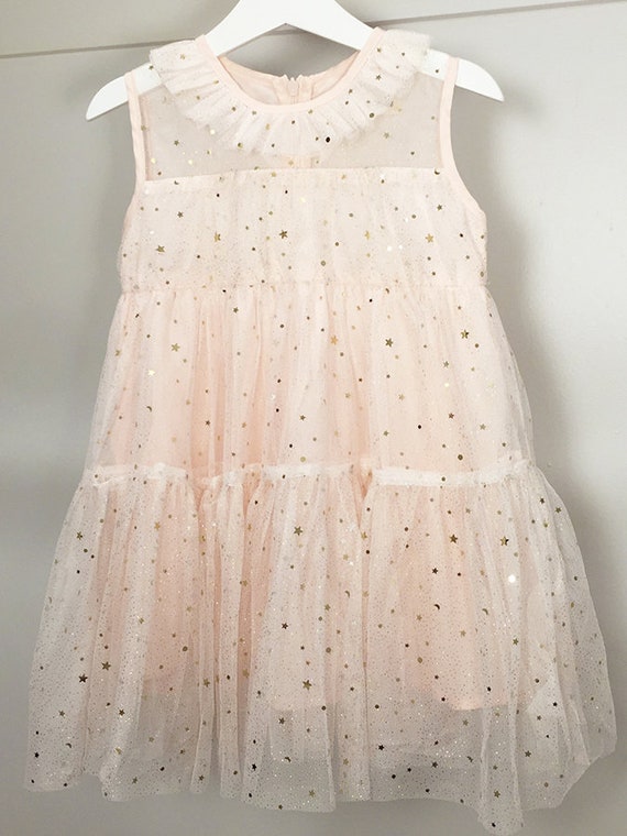 FAIRY PINK Tulle Star and Moon Dress. Twinkle Twinkle Little - Etsy