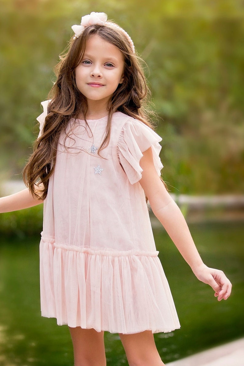 Vintage Pink Dress Maisie Dress Flower Girls Dress Wedding Etsy