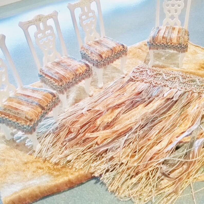 Antique ribbon trim. upholstery ribbon fringe. vintage trims . Etsy