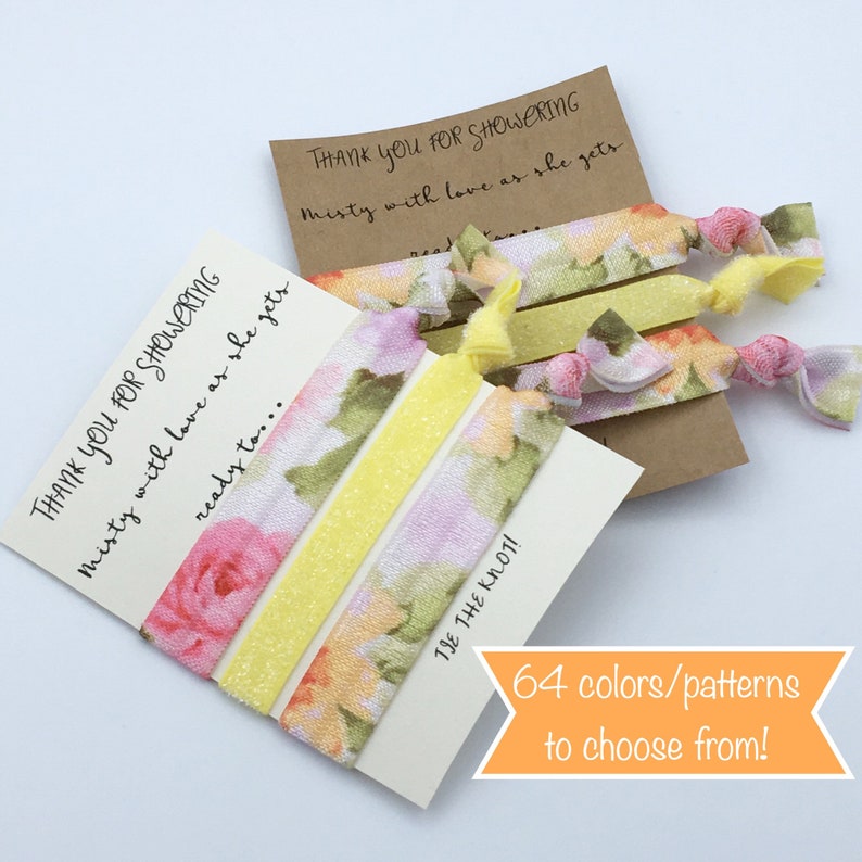 Wedding Shower Favor Hair Ties Bridal Shower Favor Party Etsy