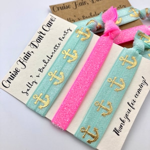 Bachelorette Cruise Party Favor Hair Ties, Girls Cruise, Hangover Kit, Survival Kit, Cruise Hair, Cruise Bridesmaid Gift, Bridal Party Gift