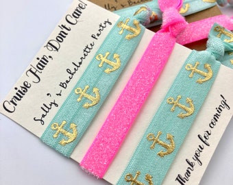 Bachelorette Cruise Hair Ties: Anchor Party Favors