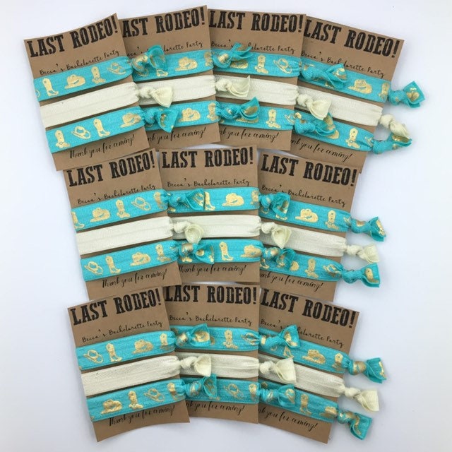 Last Rodeo Bachelorette Party Favors | Cowgirl Hair Ties Set of 10 Amazon.com : 30 Pcs Last Rodeo Bachelorette Party Favors  main image 2