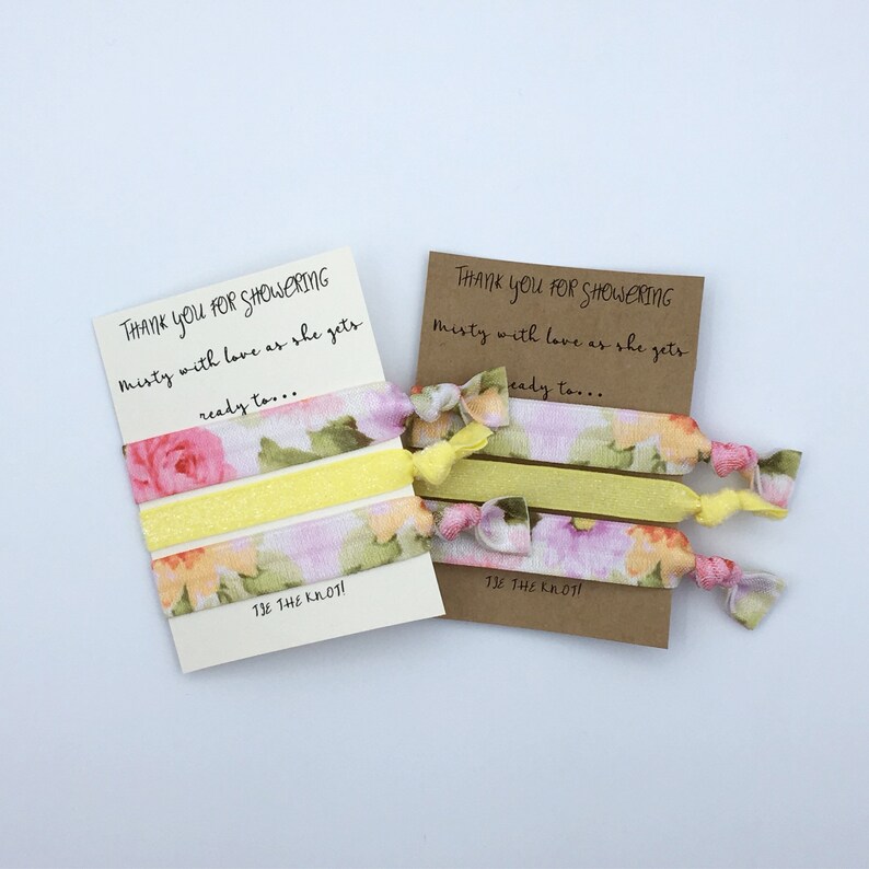 Wedding Shower Favor Hair Ties Bridal Shower Favor Party Etsy