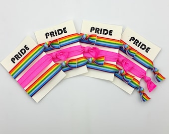 Rainbow Pride Hair Ties: LGBTQ Accessories, Elastic Hair Bands
