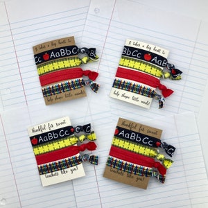 Teacher Gift, Teacher Christmas Gift, Teacher Appreciation Gift, Teacher&#39;s Week, Back to School Gift, Teacher Hair Ties, Teacher Gift Bulk