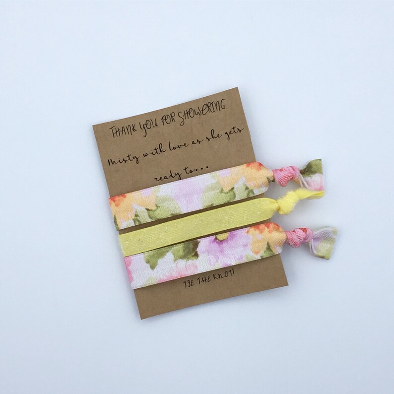 Wedding Shower Favor Hair Ties Bridal Shower Favor Party Etsy