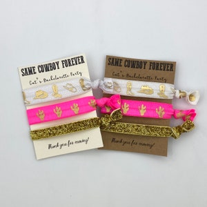 Cowboy Bachelorette Party Favor Hair Tie, Same Cowboy Forever Bachelorette, Nashville Bachelorette Hangover Kit Austin Western Bachelorette