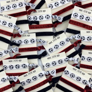 Soccer Gift Hair Ties, Soccer Team Gift, Soccer Elastic Hair Tie, Hair Accessories, Soccer Player, Sports Gift, Creaseless Hair Tie