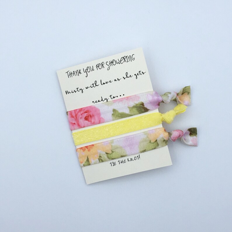 Wedding Shower Favor Hair Ties Bridal Shower Favor Party Etsy