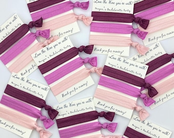 Winery Bachelorette Party Favor Hair Ties, Wine Theme Bridal Gift