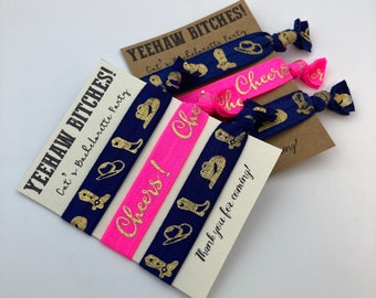 Western Bachelorette Gastgeschenke: Yeehaw Hair Tie Set