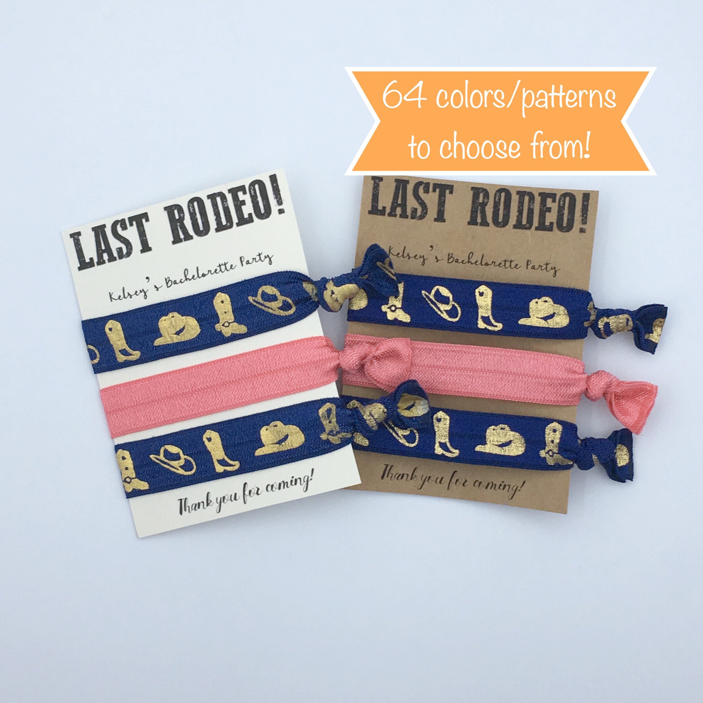 Last Rodeo Bachelorette Party Favors | Cowgirl Hair Ties Set of 10 Last Rodeo, Bachelorette party gift, Nashville bridesmaid  main image 4