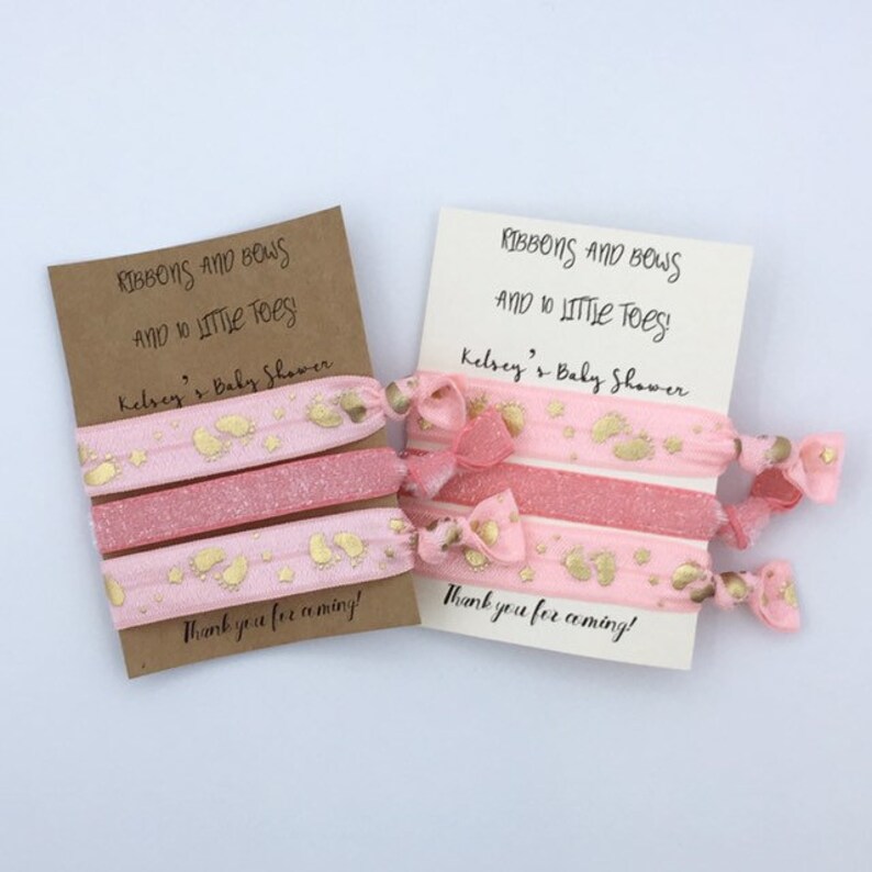Baby Shower Favor Hair Tie Party Favor Girl Baby Shower Etsy