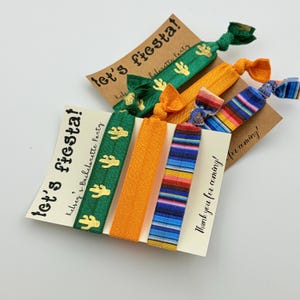 Fiesta Bachelorette Party Favor, Cactus Hair Ties
