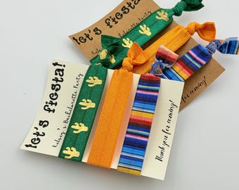Fiesta Bachelorette Party Favor, Cactus Hair Ties