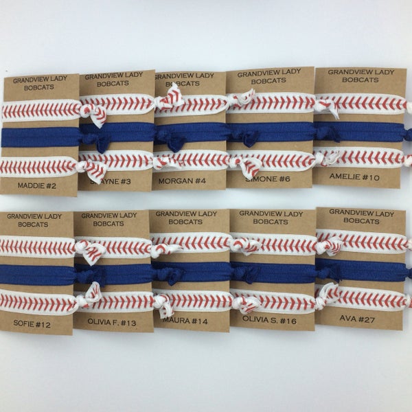 Baseball Softball Gift Hair Ties, Team Gift, Baseball Softball Player Gift, Sport Gift, Elastic Hair Ties, Creaseless Hair Band, Accessory