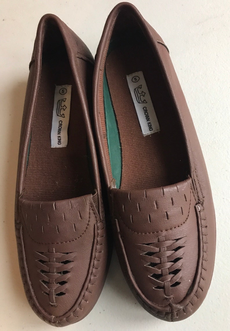 New Ladies Slipon Tan Leather Lawn Bowls Shoes Size 4 37EU Etsy