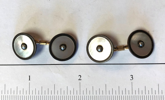 gents double sided cufflinks made by krementz of r