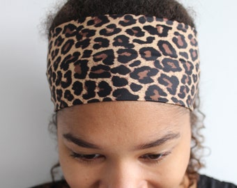 Thick Leopard Headband, Stretchy Wide Headband, Nonslip Headband, Fashion Headband, Fabric Headband, Workout Headband, Nurse Headband