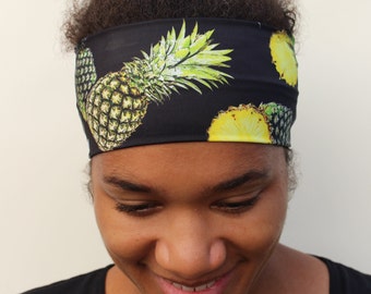 Thick Pineapple Headband, Dance Headband, Stretchy Wide Headband, Nonslip Headband, Breathable Headband, Workout Headband