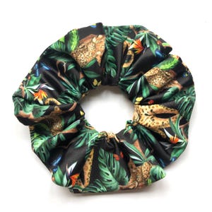 Jungle Jaguar Scrunchie, Handmade Animal Print Hair Accessories, Gifts For Her