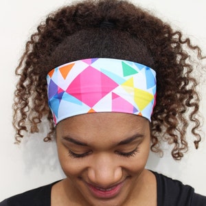 Yoga Running Headband, Checker Print Headband, Workout Headband, Fitness Nonslip Headband, Stretchy Wide Headband, Breathable Headband