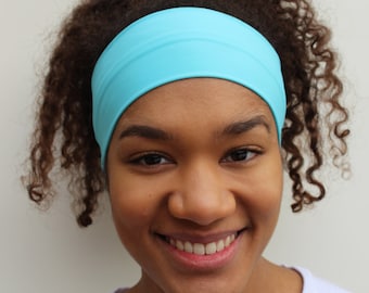 Aqua Lycra Headband: Swim, Yoga, Exercise Nonslip Headband