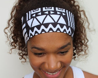 Thick Tribal Headband, Dancewear Headband, Stretchy Wide Headband, Nonslip Headband, Breathable Headband, Fabric Headband, Workout Headband