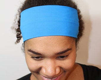 Fitness Headband, Ocean Blue Headband, Yoga Nonslip Headband, Running Headband, Wide Headband, Swim Headband, Breathable Headband