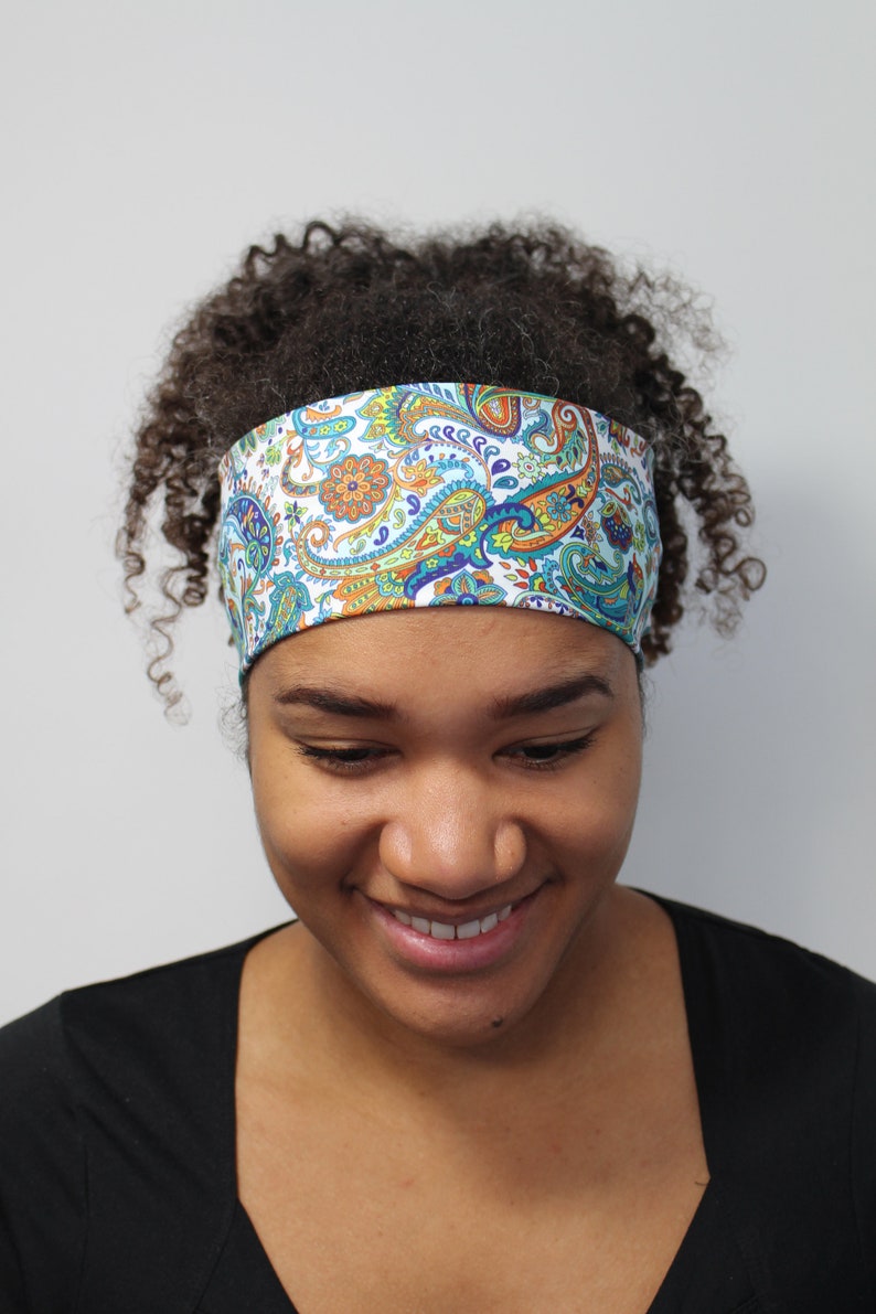 Headbands for Women Paisley Print Yoga Headband Wide Etsy UK