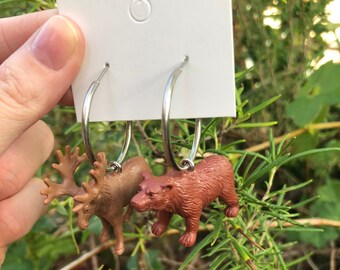 Brother Bear’s Koda and Rutt/Tuke’s Wilderness Themed Hoop Earrings