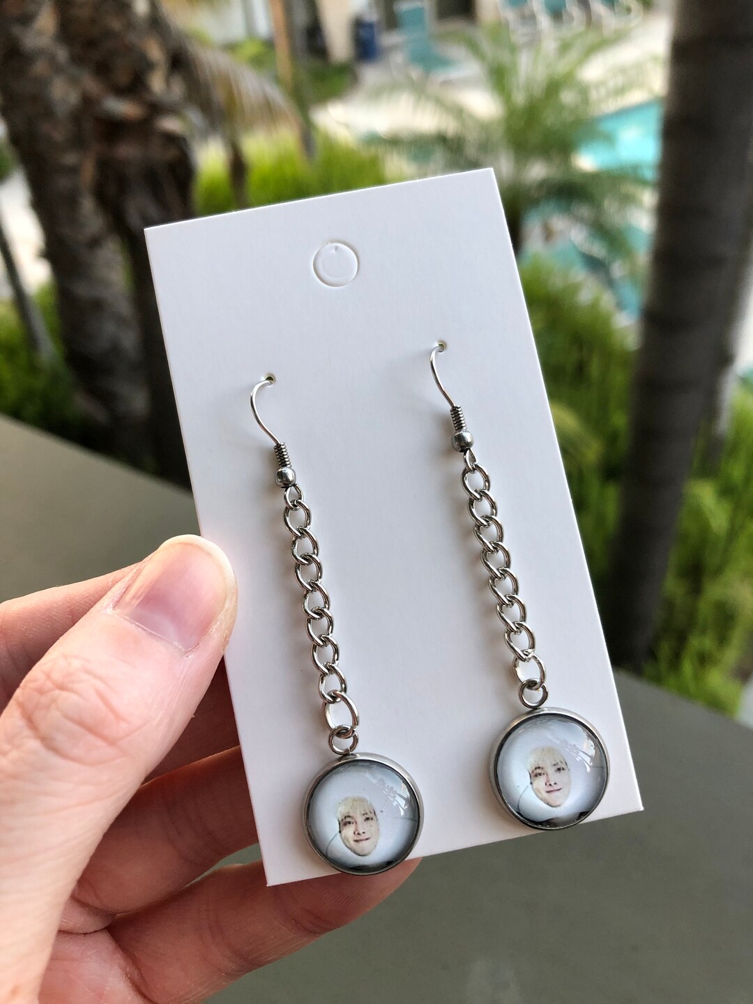 BTS テテ　AMBUSH PEARL RING EARRING CRYSTAL RM From BTS Army Bomb Themed Earrings - Etsy