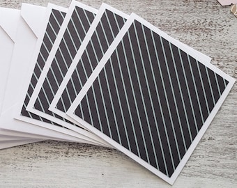 striped notecard set