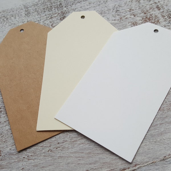 Luggage Tags - Blank Gift Tags - Gift Tags - Blank Kraft Tags - Blank Ivory Tags - Blank White Tags - Favor Tags - Medium Tags - Paper Tags