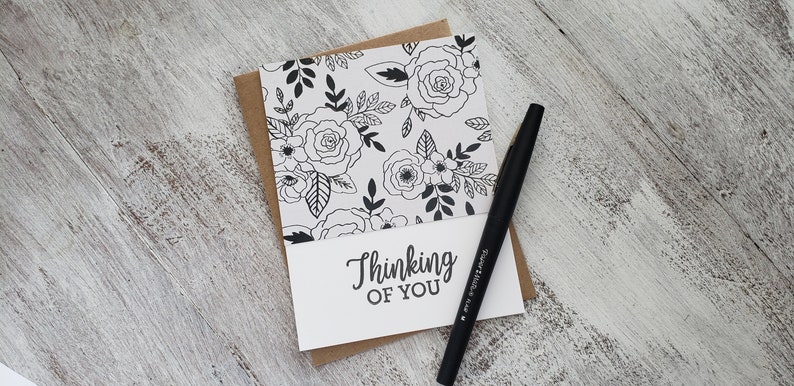 Greeting Card I Love You Card Thinking of You Card Love Card Anniversary Card Hand Stamped Note Card Love Note