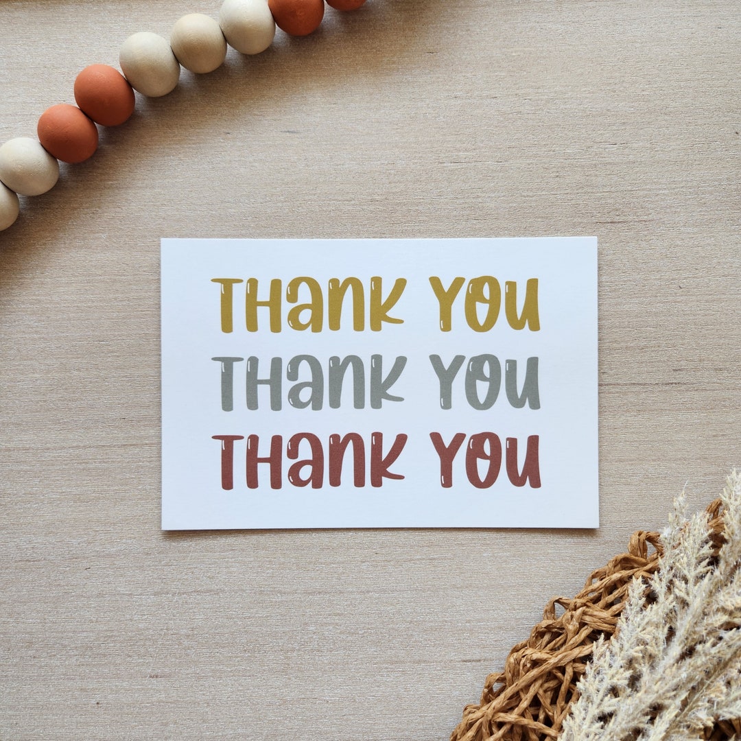Thank You Rfs Thank You Packaging Cards - Blank Note Cards - Blank Packaging Cards ...