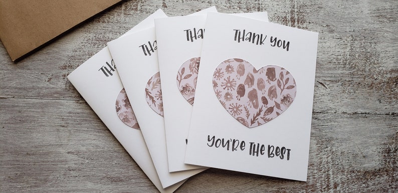 Floral Cards Enclosure Cards Set of 4 Note Cards Thank You Cards Stationery Pattern Note Cards Note Card Set Notecards