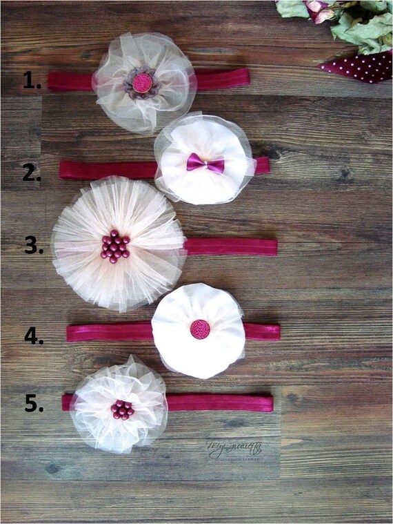 Newborn Flower Girl Headband Photo Prop Headbands For Little Etsy