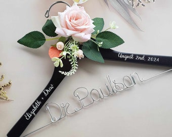 Custom Wedding Dress Hanger with Date - Bridal Party Gift