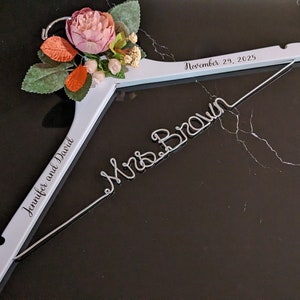 Wedding Hanger, Bride Hanger, Bridal Hanger, Wedding Dress Hanger, Custom Wedding Hanger