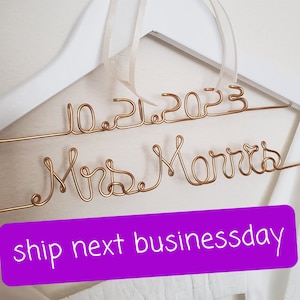 Custom Wedding Hanger: Bridal Party Gift, Personalized Name Hanger