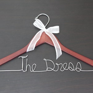 Personalized wedding hanger, custom bridal bride bridesmaid name hanger, personalized wedding dress hanger, custom wedding hanger image 2